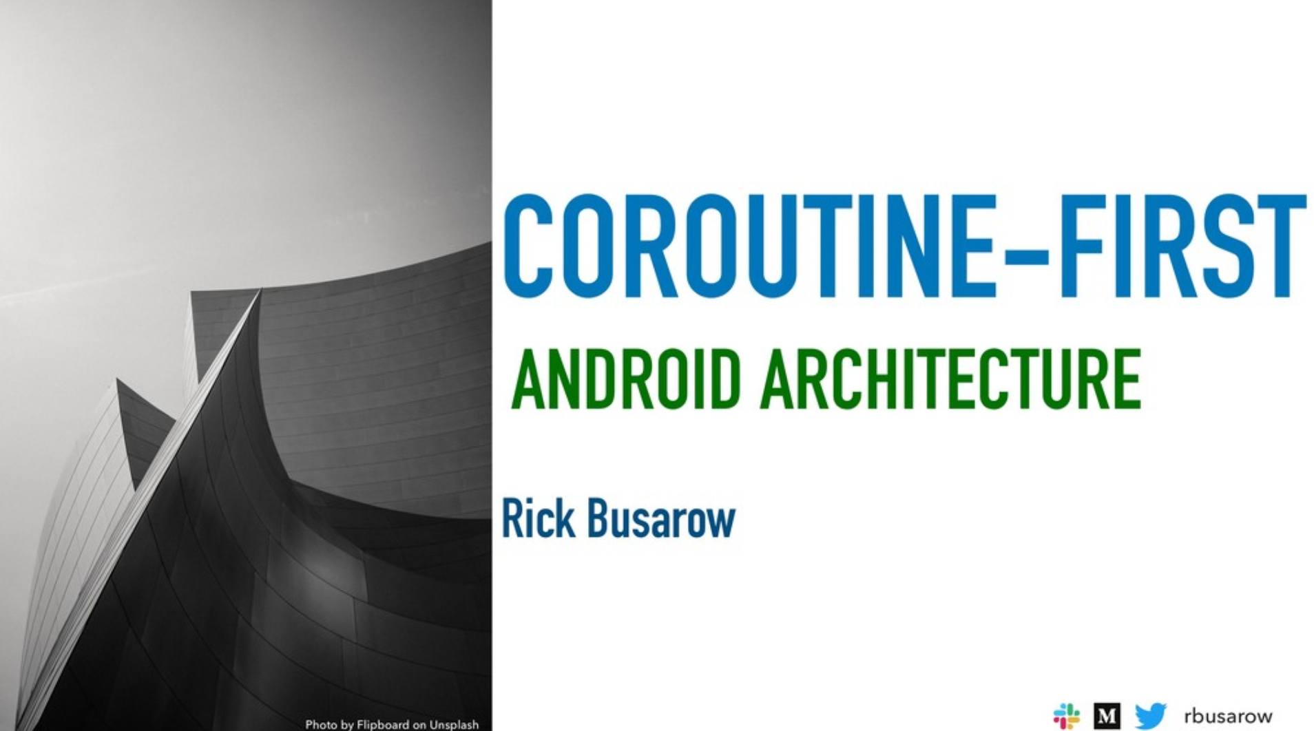 Coroutine-First Android Architecture - Droidcon Lisbon